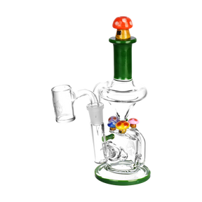 Empire Glassworks 8.5" Mushroom Recycler Dab Rig with 14mm Female Joint, Front View