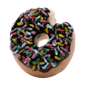Empire Glassworks Sprinkle Donut Hand Pipe, 3" Compact Borosilicate Glass, Top View