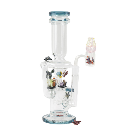 Empire Glassworks Under the Sea Recycler Rig, UV Reactive, Glow in the Dark, Front View