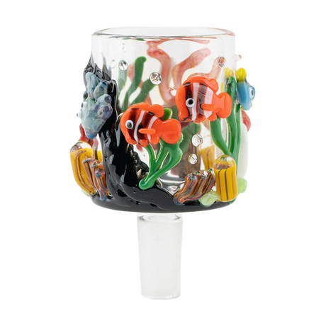 Empire Glassworks Under the Sea 14mm Water Pipe Attachment, Borosilicate Glass, Front View