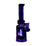 Empire Glassworks UV Nano Rig with Zen Bonsai design, 7" tall, 90-degree joint, front view on white background