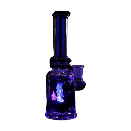 Empire Glassworks UV Nano Rig with Zen Bonsai design, 7" tall, 90-degree joint, front view on white background