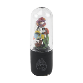 Empire Glassworks UV Reactive Dry Pipe featuring an intricate Under the Sea design, front view on white background.