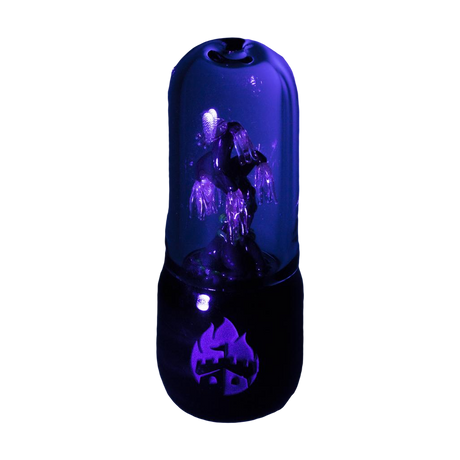 Empire Glassworks UV Reactive "Tree of Souls" Dry Pipe for Herbs, Borosilicate Glass, 4.5" Tall