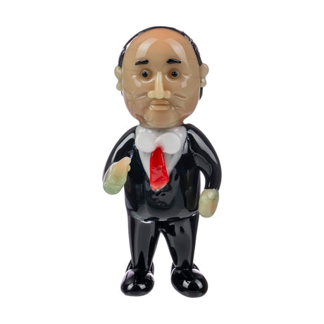 Empire Glassworks - Vladimir Putin Themed Hand Pipe, Heavy Wall Borosilicate Glass, Front View