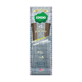 Endo Organic Hemp Wrap Cones, 4-Pack Front View on Seamless White Background