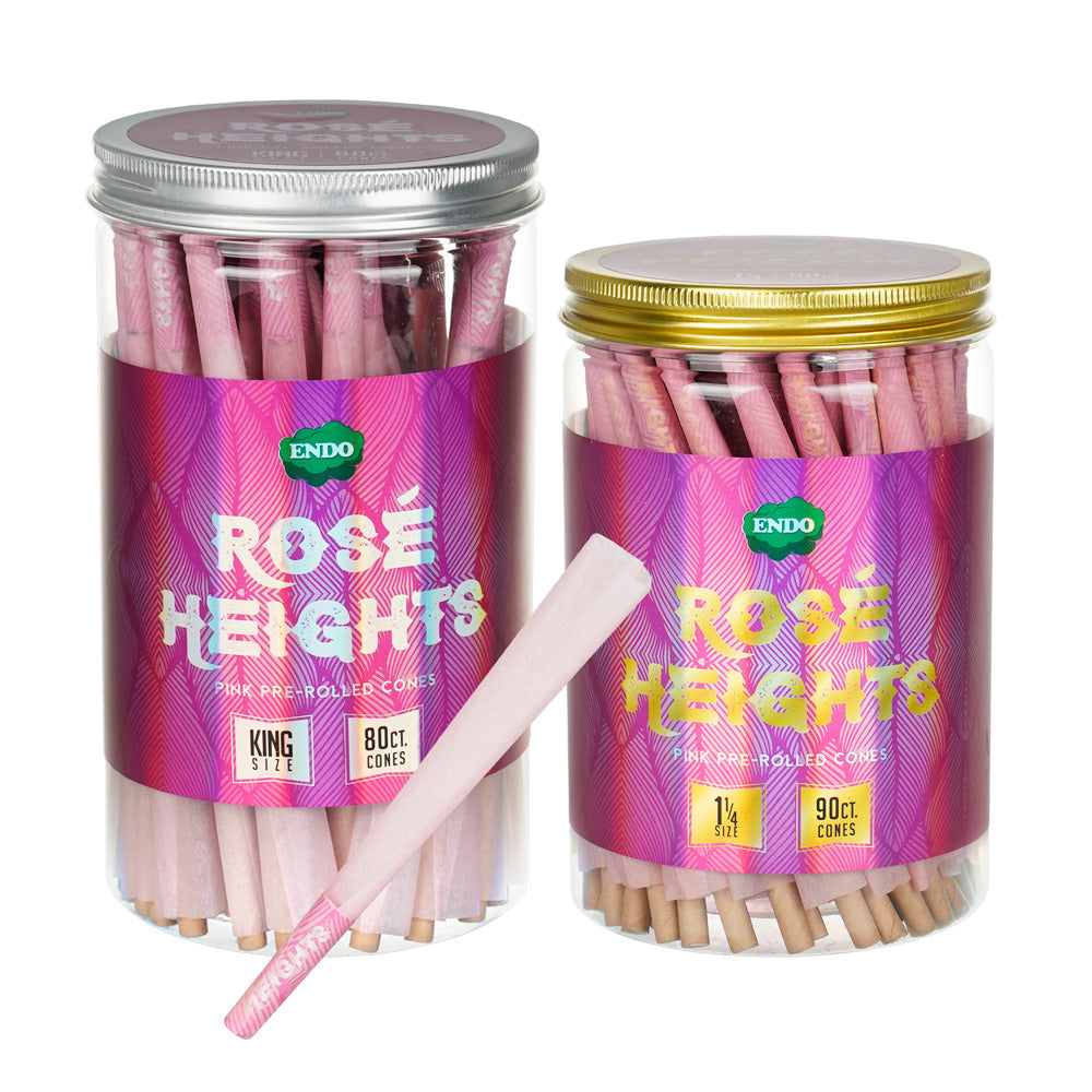 Endo Roses Rose Heights Pink Pre-Rolled Cones - GMO-Free Ultra-Thin 80/90pc – DankGeek