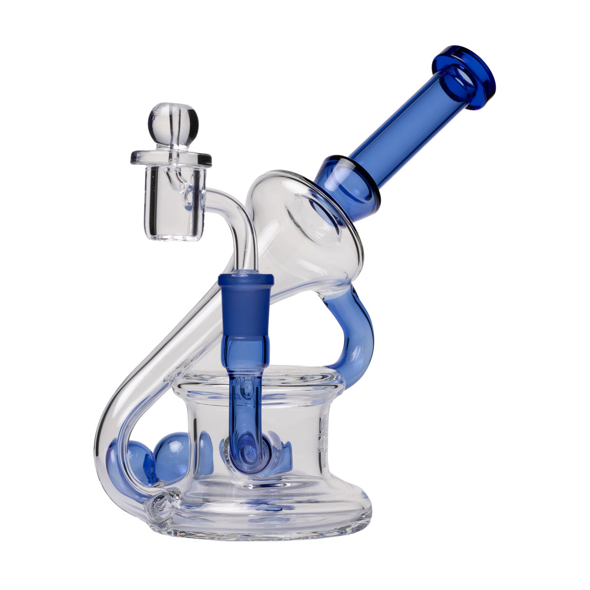 Human Grade 7.5" Recycler 45 (Triple Marble) Dab Rig
