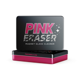 Pink Eraser Magnet Glass Cleaner in sleek packaging, ideal for cleaning glass pieces and fishbowls