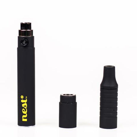 Errly Bird Nest 2 Pen vaporizer for concentrates, black with detachable parts, front view