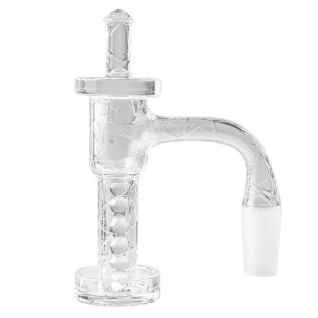Etched Glass Terp Slurper Set with Carb Cap and Jumbo Pill for Concentrates - 90° 14mm Male