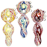 Euphoric Vibrance Twisted Glass Spoon Pipe | 5.25" | Colors Vary