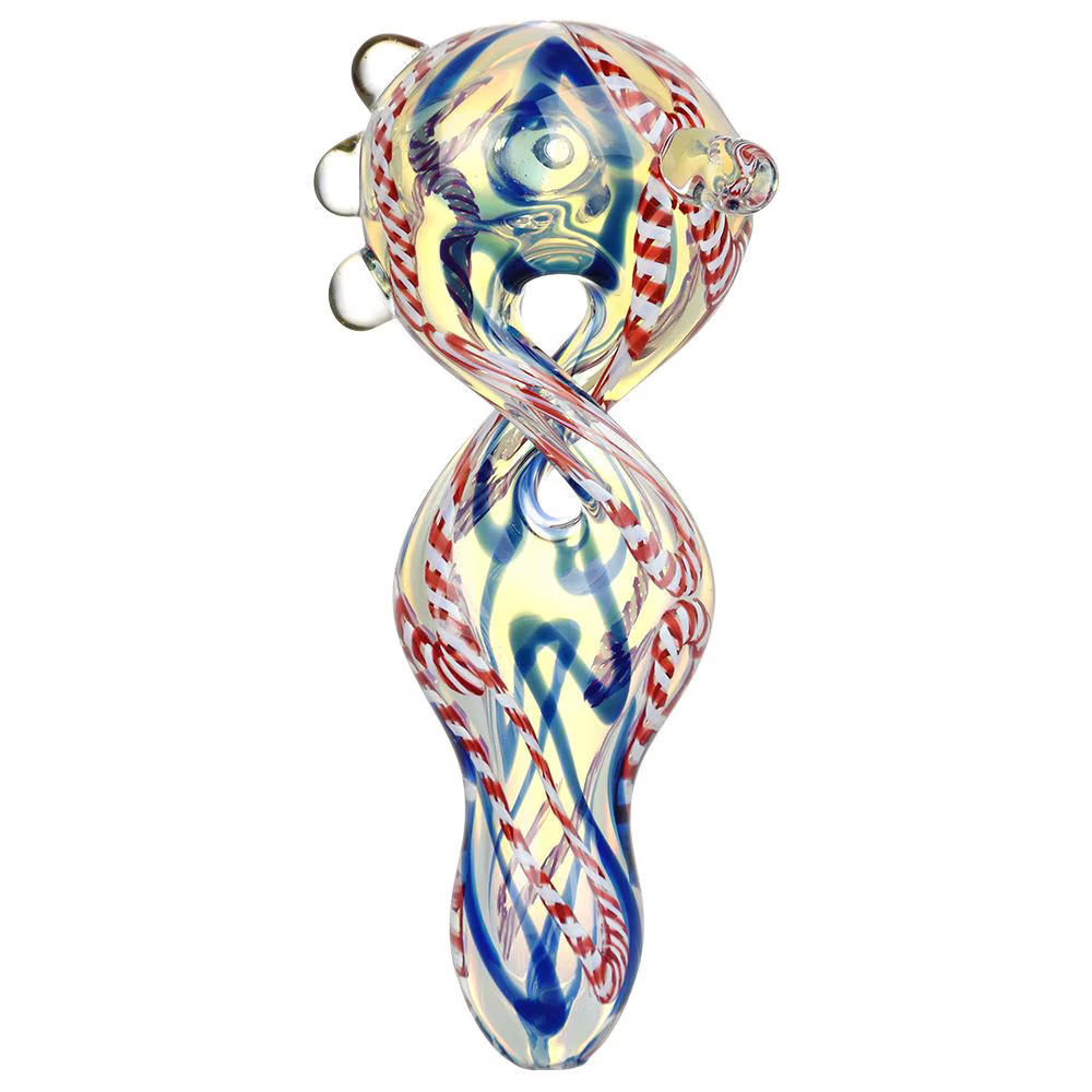 Euphoric Vibrance Twisted Glass Spoon Pipe | 5.25" | Colors Vary