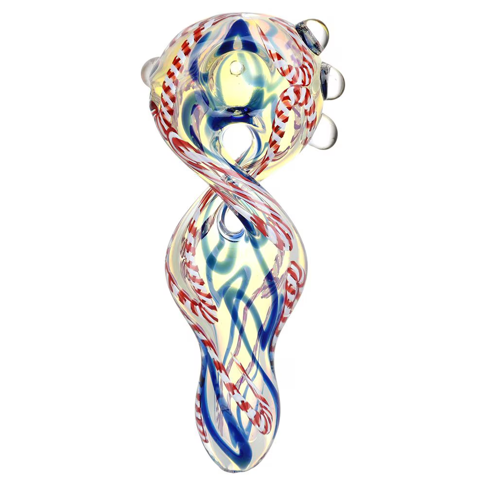 Euphoric Vibrance Twisted Glass Spoon Pipe | 5.25" | Colors Vary