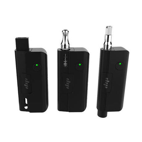 Evri Starter Kit by Dip Devices, three views showing compact design, ideal for concentrates, with battery indicator