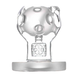 Calibear EXOSPHERE Dab Rig with Seed of Life Perc, clear glass, front view on white background