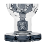 CALIBEAR EXOSPHERE Dab Rig with Intricate Base Design in Frosted Blue - Front View