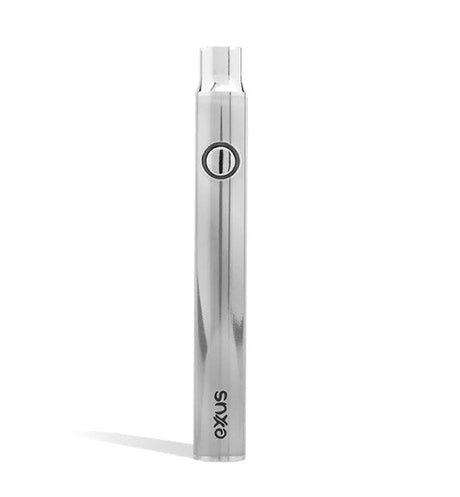 Exxus Plus VV Cartridge Vaporizer in Silver, front view on a white background, ideal for concentrates