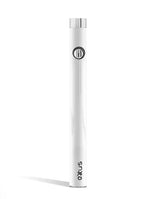 Exxus Slim VV Cartridge Vaporizer in Pearl White, front view on seamless white background