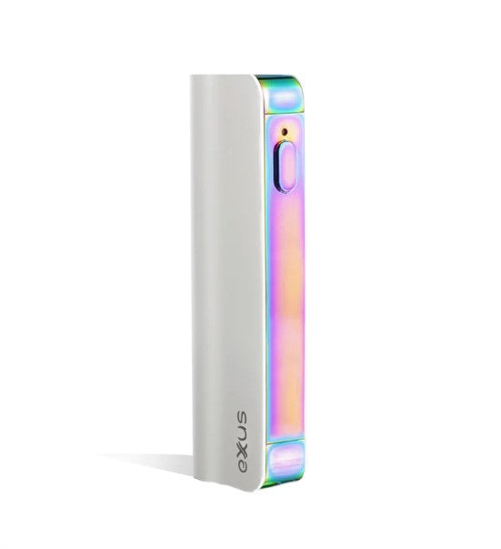 Exxus Snap VV Vaporizer for Concentrates with Iridescent Finish, Side View on White