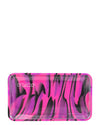 Eyce 2 in 1 Silicone Rolling Tray in Purple Swirl, Top View, Durable & Flexible