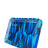 Eyce 2 in 1 Rolling Tray in Blue Tiger Stripe design, angled view, for Dry Herbs and Concentrates