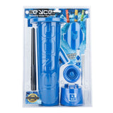 EYCE 2.0 blue silicone bong kit with mold, stand, and mouthpiece, compact design for dry herbs