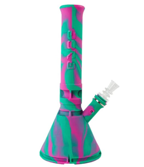 Eyce Beaker in Coral Reef - Durable Silicone Bong with Removable Downstem - Front View