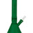 Eyce Beaker in Dark Green, Durable Silicone Beaker Bong, Front View on White Background
