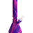 Eyce Beaker in Flower Purple, Silicone Bong with Deep Bowl, Front View on White Background