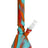 Eyce Beaker Bong in Fuego colorway, silicone material, with glass bowl, side view on white background