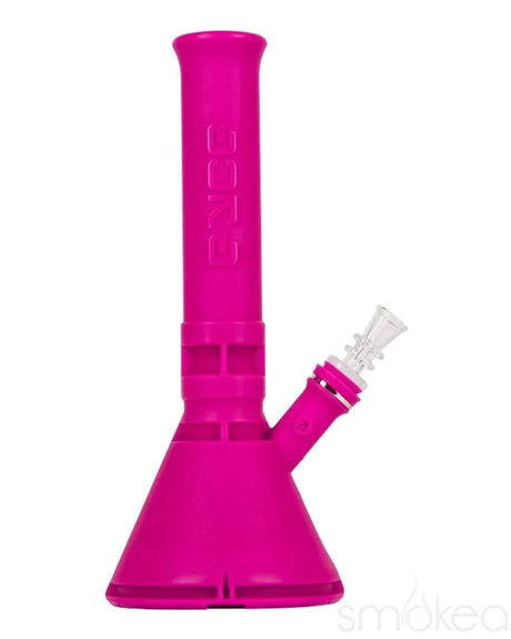 Eyce Beaker in Magenta - Durable Silicone Bong with Glass Bowl - Front View