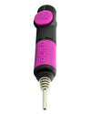 Eyce Collector in Blkpnk, 6" silicone dab straw with titanium tip, front view on white background
