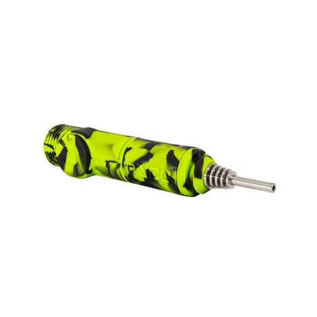 Eyce Collector in Creature Green, 6" Silicone Dab Straw with Titanium Tip, Side View