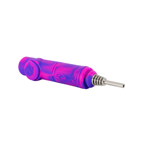 Eyce Collector in purple silicone with titanium dab straw, side view, for concentrates
