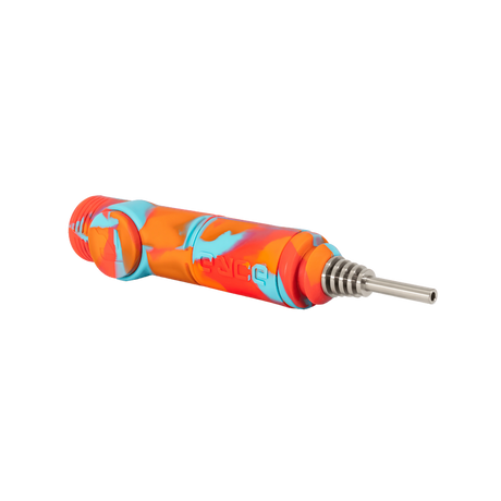 Eyce Collector silicone dab straw in vibrant colors with titanium tip, side view, for concentrates