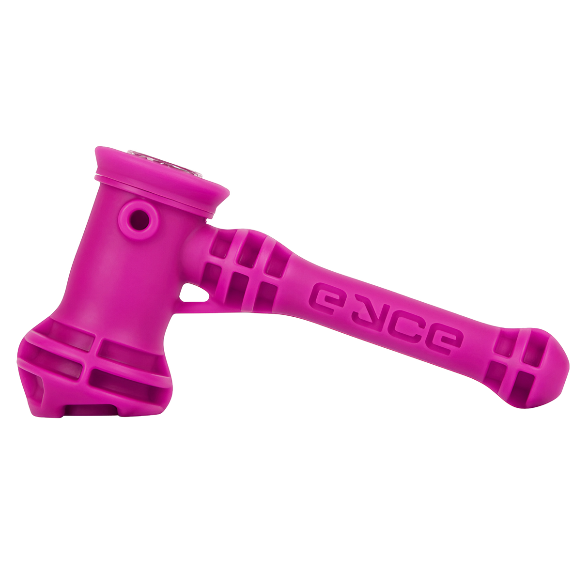 EYCE Silicone Hammer Bubbler in Magenta - Durable, Easy to Clean, Side View