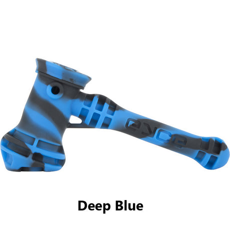 EYCE Hammer Bubbler in Deep Blue, Durable Silicone Side View on White Background