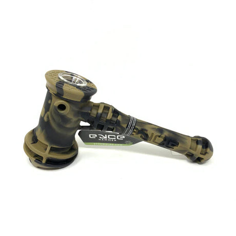Eyce Hammer Silicone Bubbler in Camo, Portable Design for Dry Herbs, Side View