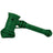 Eyce Hammer Silicone Bubbler in Dark Green, Portable Design, Side View on White Background