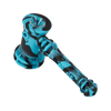 Eyce Hammer bubbler in Epic Teal, portable silicone design with steel bowl, angled side view
