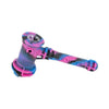 Eyce Hammer Silicone Bubbler in Flower Purple, Compact and Portable Design, Side View