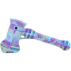 Eyce Hammer silicone bubbler in Mermaid Purple variant, compact and portable design, side view