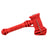 Eyce Hammer bubbler in red, silicone build, steel bowl, portable design, side view on white background