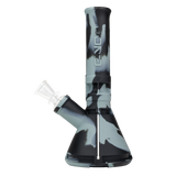 EYCE Mini Beaker in Smoke Black, 7.25" Silicone Bong with 14mm Joint, Front View