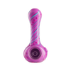 Eyce ORAFLEX Floral Spoon in Flwrpur variant, durable silicone hand pipe with a front view on white background