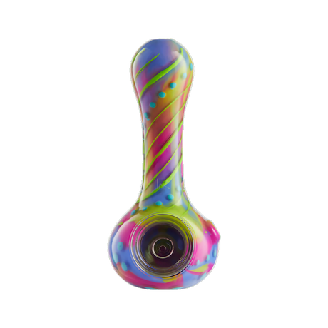 Eyce ORAFLEX Floral Spoon Pipe - Multicolor Silicone - Front View