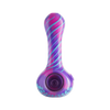 Eyce ORAFLEX Honeycomb Spoon Pipe in Flwrpurblu, durable silicone, front view on white background