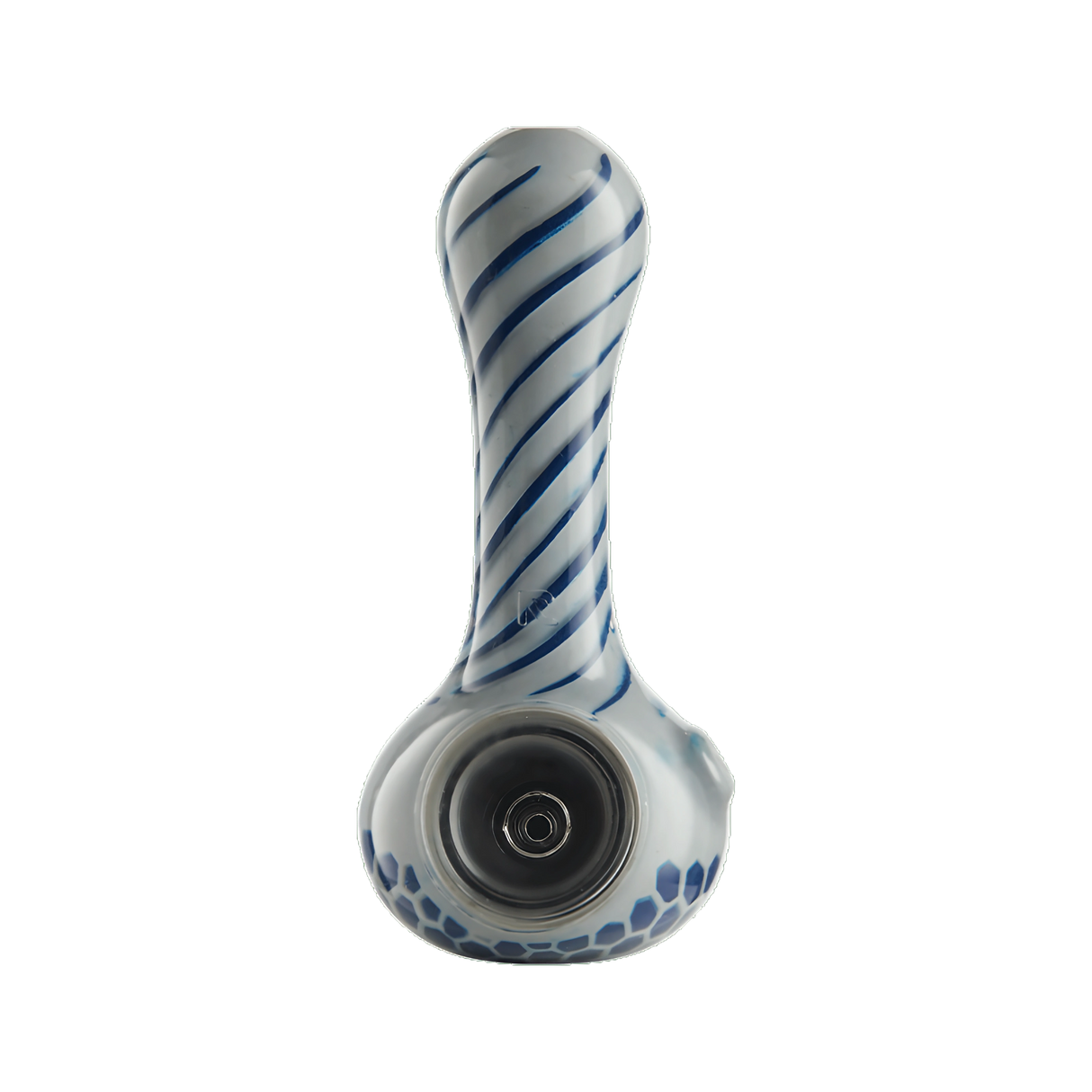 Eyce ORAFLEX Honeycomb Spoon Pipe in Gryblu, Durable Silicone, Front View on White