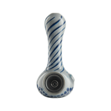 Eyce ORAFLEX Honeycomb Spoon Pipe in blue with durable silicone design, front view on white background